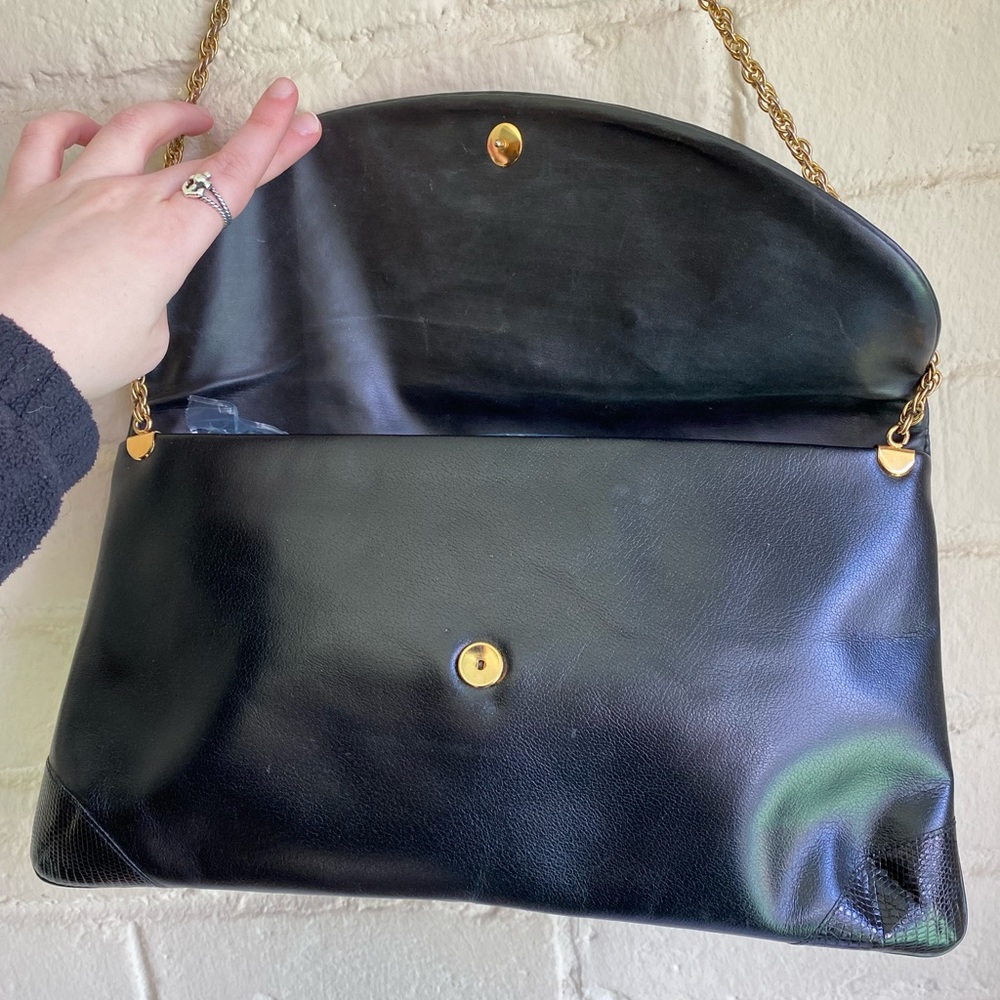 C. Fiori C Fiori black & gold crossbody purse bag vintage - Picture 9 of 13